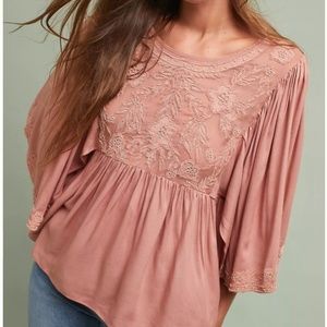 Fluttered & Beaded Blouse